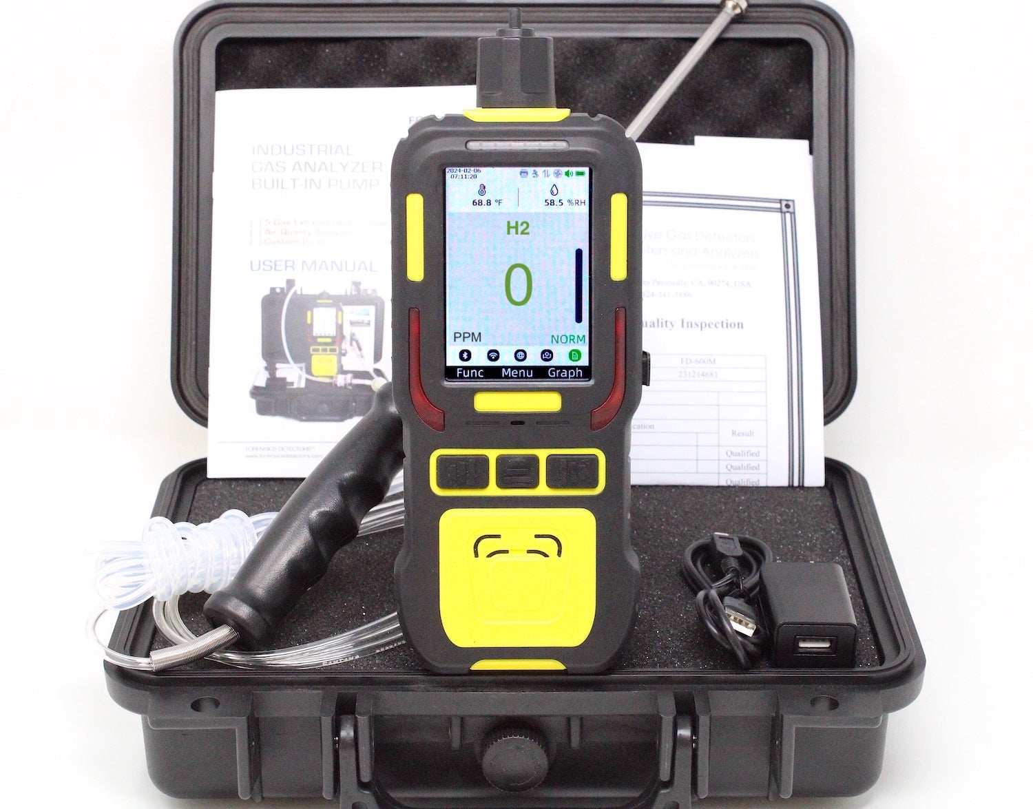 Hydrogen Gas Data Logger Analyzer | USA NIST Calibration