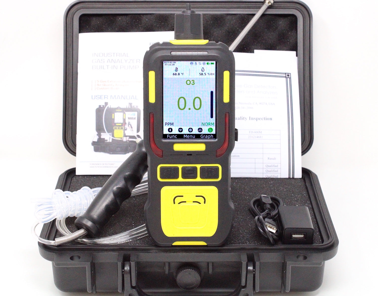 Ozone O3 Data Logger Analyzer | USA NIST Calibration