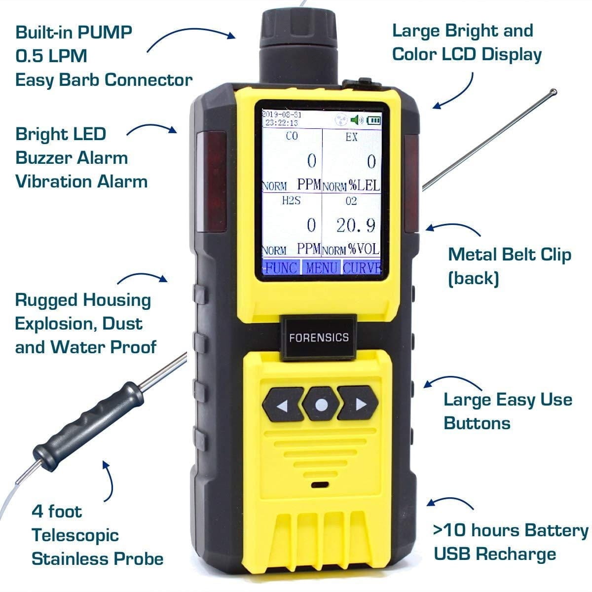 4 Gas Monitor & Analyzer | Industrial - Forensics Detectors