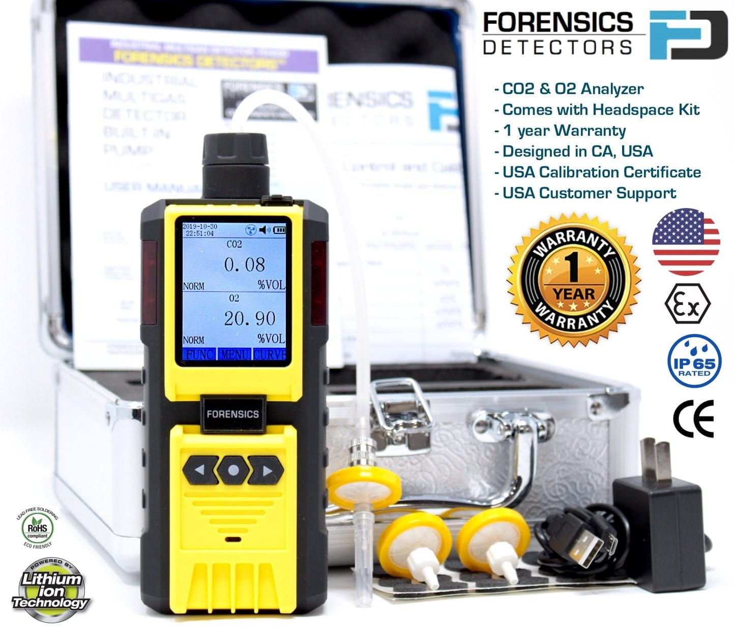 Headspace Analyzer | Carbon Dioxide & Oxygen - Forensics Detectors