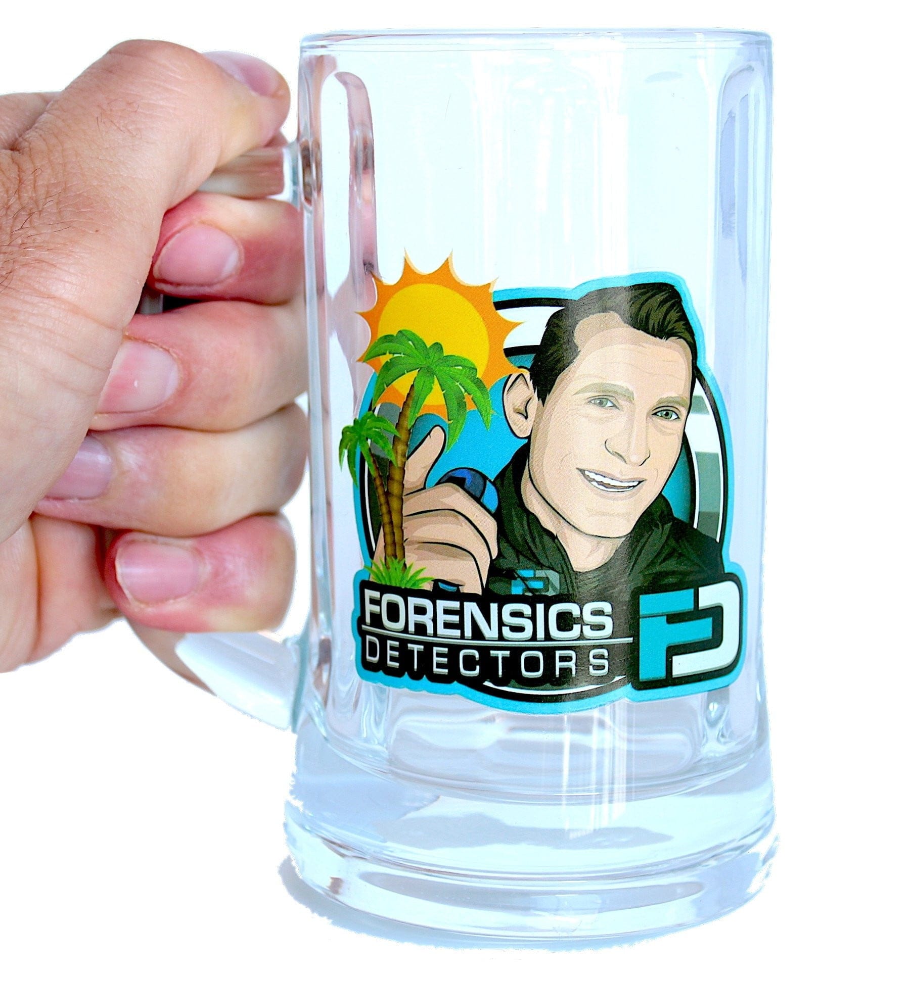 Glass Beer Mug | 14oz - Forensics Detectors